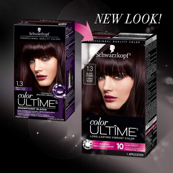 Schwarzkopf Color ULTÎME Permanent Hair Color, 1.3 Black Cherry - Picture 4 of 5